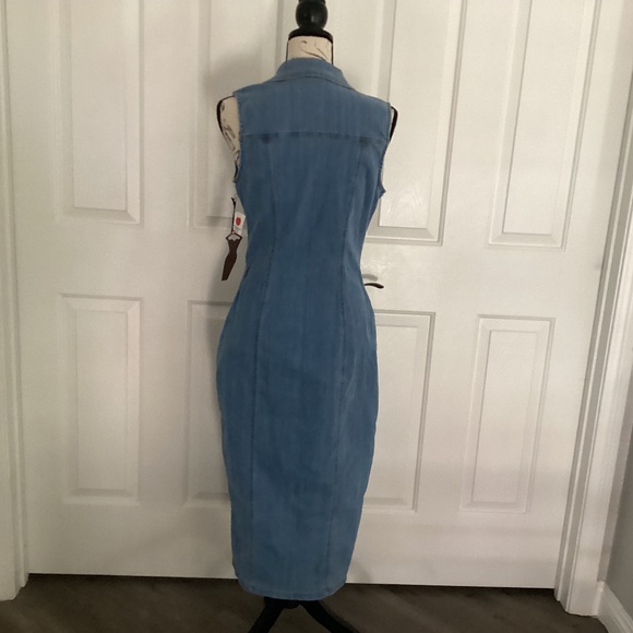 Haute Monde Women Denim Dress, Size Large, Color Blue - Picture 2 of 3